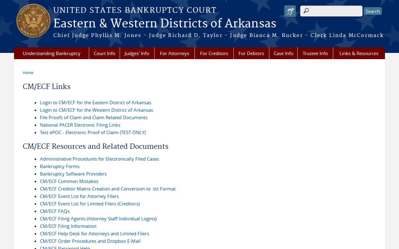 Sulphur Rock court records and federal bankruptcy CM ECF links