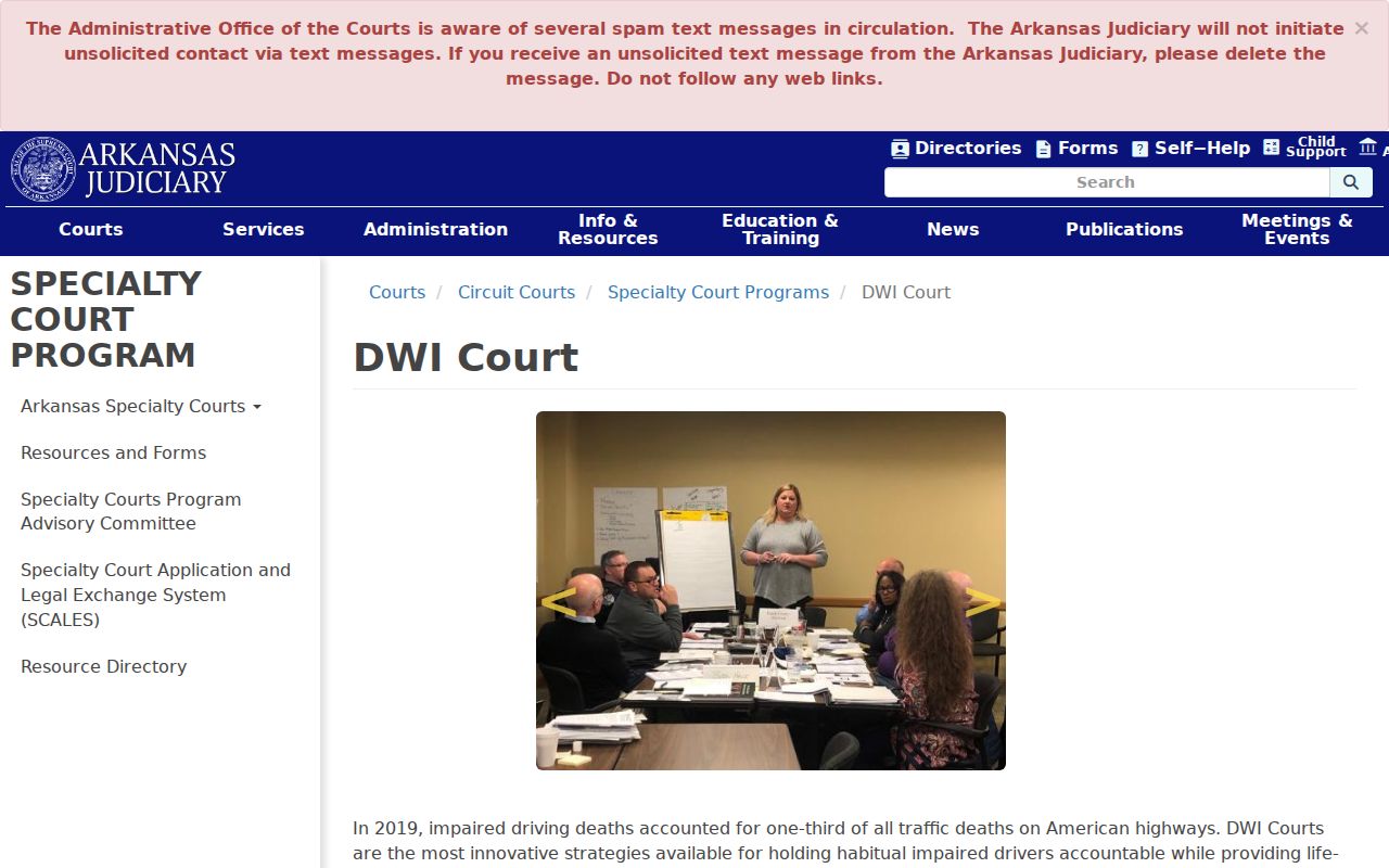 Arkansas DWI Court information tied to Independence County traffic court records